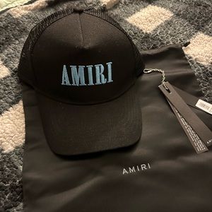 Amiri Core Logo Trucker Hat Blue